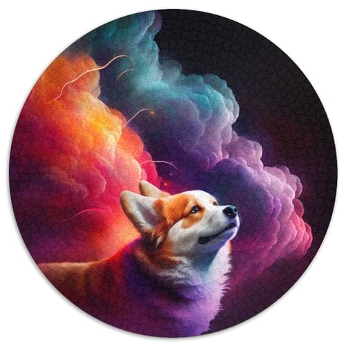 Puzzle 1000 Teile für Erwachsene, Corgi-Papierpuzzle für Reiseliebhaber und Paare, anspruchsvolles Spielzeug (Größe 67,5 x 67,5 cm) von XHAXING