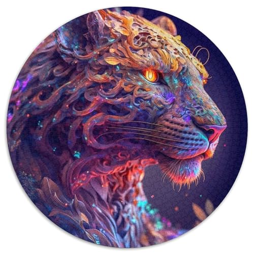 Puzzle 1000 Teile für Erwachsene, Cosmic Art Leopard, Kartonpuzzle, anspruchsvolles Denkspiel für Teenager, Spaß für den Spieleabend mit der Familie (67,5 x 67,5 cm) von XHAXING