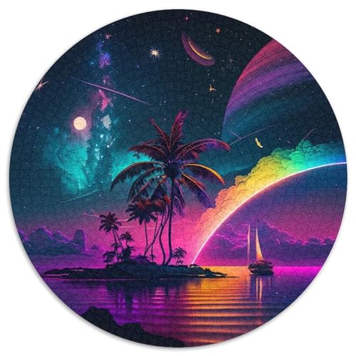 Puzzle 1000 Teile für Erwachsene, Cosmic Beach, Unmögliches Puzzle für Erwachsene, DIY-Heimdekor, Denkspiel für Teenager (Größe 67,5 x 67,5 cm) von XHAXING