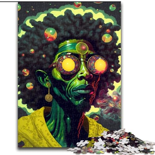 Puzzle 1000 Teile für Erwachsene, Cosmic Rastafari Puzzles aus Pappe, anspruchsvolles DIY-Denkspiel, interaktives Familienspiel, 1000 Teile(26x38cm) von XHAXING
