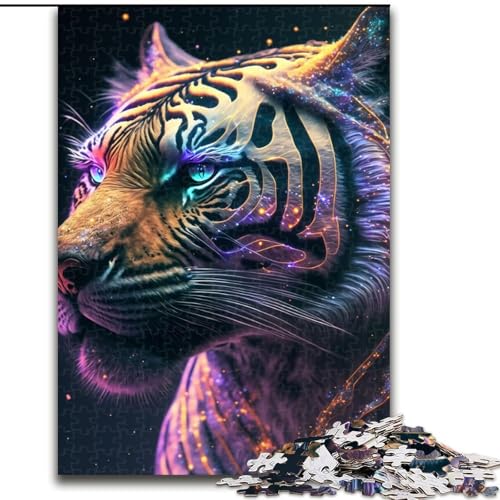 Puzzle 1000 Teile für Erwachsene, Cosmic Tiger Puzzles aus Pappe, anspruchsvolles DIY-Denkspiel, interaktives Familienspiel, 1000 Teile(26x38cm) von XHAXING