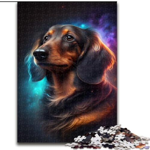 Puzzle 1000 Teile für Erwachsene, Dackel-Puzzle aus Holz, anspruchsvolles Denkspiel für Teenager, Familienspaß, DIY-Heimdekor-Geschenk, 1000 Stück(50x75cm) von XHAXING
