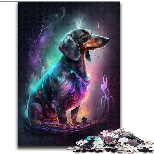 Puzzle 1000 Teile für Erwachsene, Dackel-Puzzle aus Pappe, anspruchsvolles DIY-Denkspiel, interaktives Familienspiel, 1000 Teile(26x38cm) von XHAXING