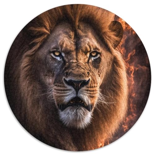 Puzzle 1000 Teile für Erwachsene, Der flammende Löwe, Papierpuzzle, Denksportaufgabe, Spiel für Erwachsene, interaktive Familienaktivität (67,5 x 67,5 cm) von XHAXING