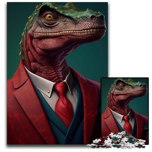 Puzzle 1000 Teile für Erwachsene, Dinosaurieranzug, Tierpuzzle für Erwachsene, Denkspiel für Teenager, 26x38cm Puzzle 1000 Teile für Erwachsene, Dinosaurieranzug, Tierpuzzle für Erwachsene, Denkspiel für Teenager, 26x38cm von XHAXING