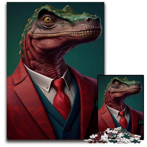 Puzzle 1000 Teile für Erwachsene, Dinosaurieranzug, Tierpuzzle für Erwachsene, Denkspiel für Teenager, 50x75cm Puzzle 1000 Teile für Erwachsene, Dinosaurieranzug, Tierpuzzle für Erwachsene, Denkspiel für Teenager, 50x75cm von XHAXING