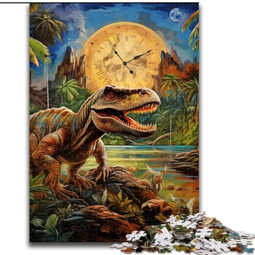 Puzzle 1000 Teile für Erwachsene, Dinosaurierwelt-Puzzle aus Pappe, geeignet für Geburtstage, Halloween, Thanksgiving, Ostern, 1000 Teile(26x38cm) von XHAXING