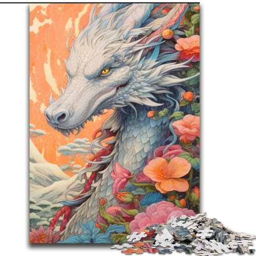 Puzzle 1000 Teile für Erwachsene, Drachenpuzzle im japanischen Stil aus Holz, anspruchsvolles Denkspiel für Teenager und Familien, 1000 Teile(50x75cm) von XHAXING