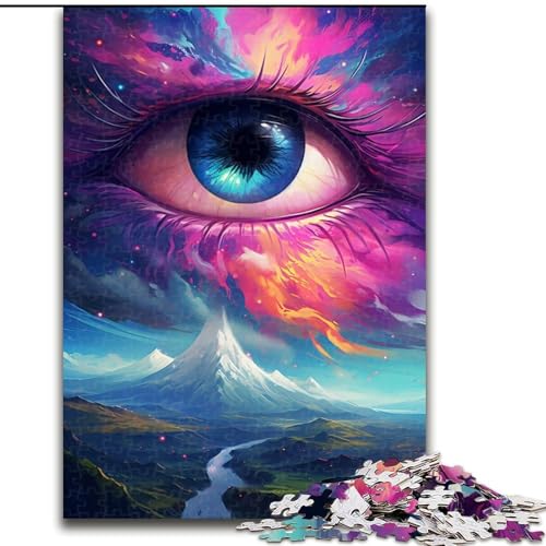 Puzzle 1000 Teile für Erwachsene, Dream Art Eyes Puzzle aus Pappe, interaktives Familienspiel, Denksportgeschenk, Lernspielzeug, 1000 Teile(26x38cm) von XHAXING