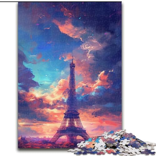 Puzzle 1000 Teile für Erwachsene, Eiffelturm in Paris, Puzzle aus Holz, Weihnachten, Halloween, Ostern, Neujahr, 1000 Teile(50x75cm) von XHAXING