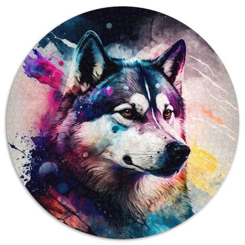 Puzzle 1000 Teile für Erwachsene, Fantasy Husky, schwierige Puzzles für Erwachsene, anspruchsvolles Denkspiel – entspannendes Spielzeug für Teenager (Größe 67,5 x 67,5 cm) von XHAXING
