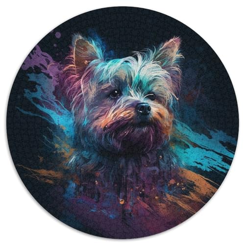 Puzzle 1000 Teile für Erwachsene, Fantasy Yorkshire Terrier, schwierige Puzzles für Erwachsene, anspruchsvolles Denkspiel – entspannendes Spielzeug für Teenager (Größe 67,5 x 67,5 cm) von XHAXING