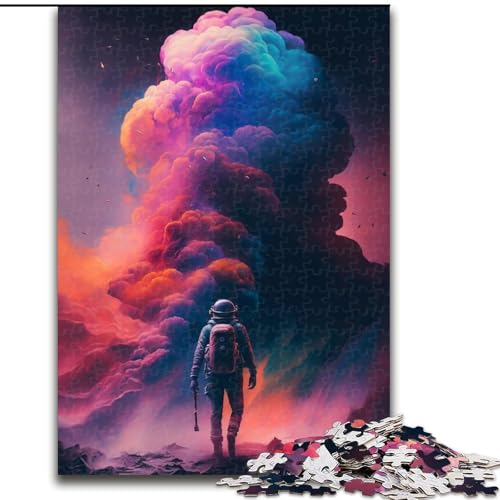 Puzzle 1000 Teile für Erwachsene, Farb-Astronauten-Puzzle aus Pappe, anspruchsvolles DIY-Denkspiel, interaktives Familienspiel, 1000 Teile(26x38cm) von XHAXING