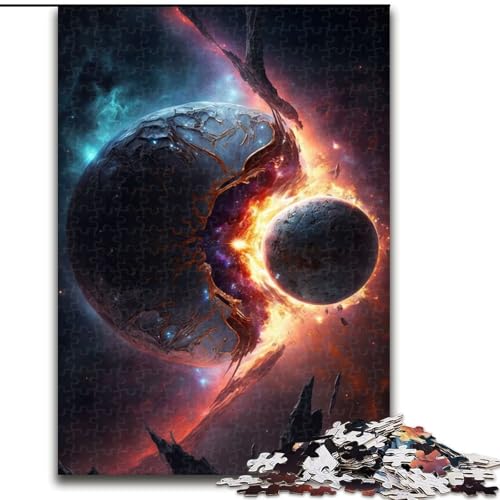 Puzzle 1000 Teile für Erwachsene, Farben des Weltraumplaneten-Puzzles aus Pappe, hochschwieriges Denkspiel für Teenager, 1000 Teile(26x38cm) von XHAXING