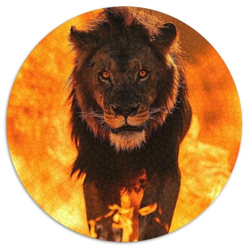 Puzzle 1000 Teile für Erwachsene, Feuerlöwe, Papierpuzzle für Reiseliebhaber und Paare, anspruchsvolles Spielzeug (Größe 67,5 x 67,5 cm) von XHAXING