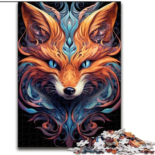 Puzzle 1000 Teile für Erwachsene, Füchse, buntes Puzzle aus Holz, mit interaktivem Familienspiel, Altersgruppen ab 10 Jahren, 1000 Stück(50x75cm) von XHAXING