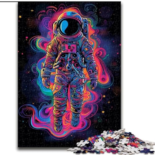 Puzzle 1000 Teile für Erwachsene, Galaktisches Astronauten-Puzzle aus Holz, perfekt für Halloween, Weihnachten, Geburtstagsgeschenk, 1000 Stück(50x75cm) von XHAXING