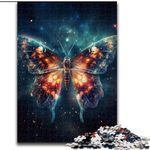 Puzzle 1000 Teile für Erwachsene, Galaxie-Schmetterlings-Puzzle, aus Pappe, mit interaktivem Familienspiel, Kinder ab 10 Jahren, 1000 Teile(26x38cm) von XHAXING
