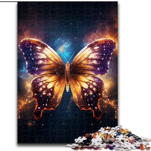 Puzzle 1000 Teile für Erwachsene, Galaxie-Schmetterlings-Puzzle aus Holz, mit interaktivem Familienspiel, Altersgruppen ab 10 Jahren, 1000 Stück(50x75cm) von XHAXING