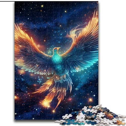 Puzzle 1000 Teile für Erwachsene, Galaxie-Vogel des Phönix, Puzzle aus Holz, geeignet für Geburtstage, Halloween, Erntedankfest, Ostern, 1000 Stück(50x75cm) von XHAXING