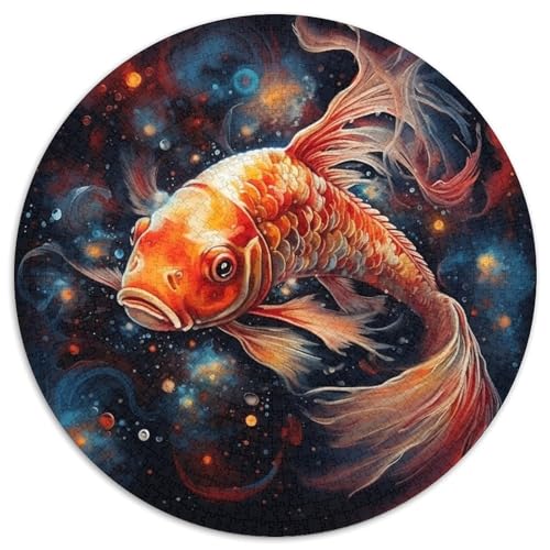 Puzzle 1000 Teile für Erwachsene, Galaxien-Goldfisch-Puzzle aus Pappe, anspruchsvolles Denkspiel für Teenager, Spaß für den Spieleabend mit der Familie (67,5 x 67,5 cm) von XHAXING