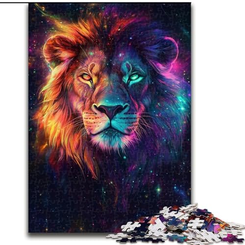 Puzzle 1000 Teile für Erwachsene, Galaxy Lion Puzzle aus Pappe, hochschwieriges Denkspiel für Teenager, 1000 Teile(26x38cm) von XHAXING