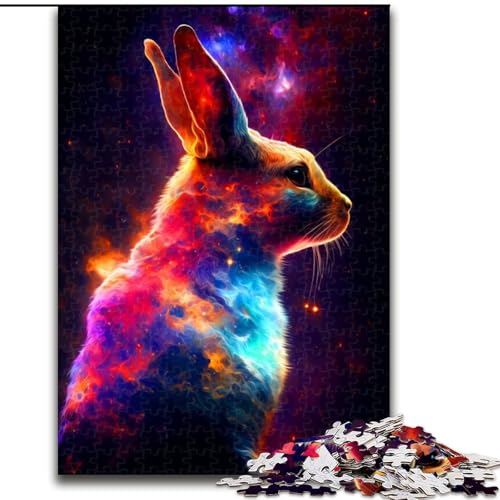 Puzzle 1000 Teile für Erwachsene, Hasen-Puzzle aus Holz, anspruchsvolles DIY-Denkspiel, interaktives Familienspiel, 1000 Teile(50x75cm) von XHAXING