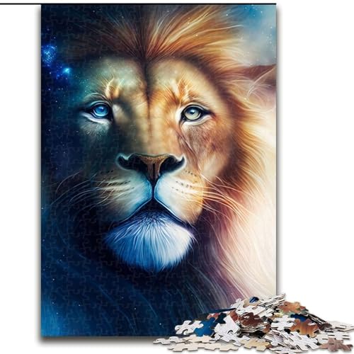 Puzzle 1000 Teile für Erwachsene, Himmlischer Löwe, Puzzle aus Pappe, anspruchsvolles Denkspiel für Teenager, perfekt als Heimdekoration oder Geschenk, 1000 Stück(26x38cm) von XHAXING