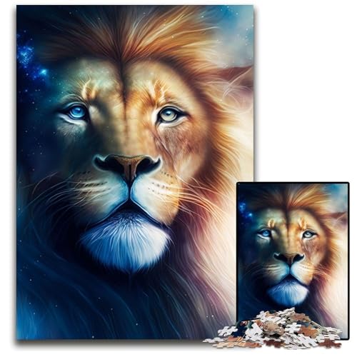 Puzzle 1000 Teile für Erwachsene, Himmlischer Löwe, Puzzle für Erwachsene, Denkspiel für Teenager, 50x75cm Puzzle 1000 Teile für Erwachsene, Himmlischer Löwe, Puzzle für Erwachsene, Denkspiel für Teenager, 50x75cm von XHAXING
