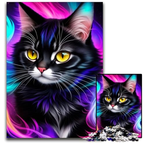 Puzzle 1000 Teile für Erwachsene, Hübsches Katzenporträt, Puzzles für Erwachsene, Denkspiel für Teenager, 50x75cm Puzzle 1000 Teile für Erwachsene, Hübsches Katzenporträt, Puzzles für Erwachsene, Denkspiel für Teenager, 50x75cm von XHAXING