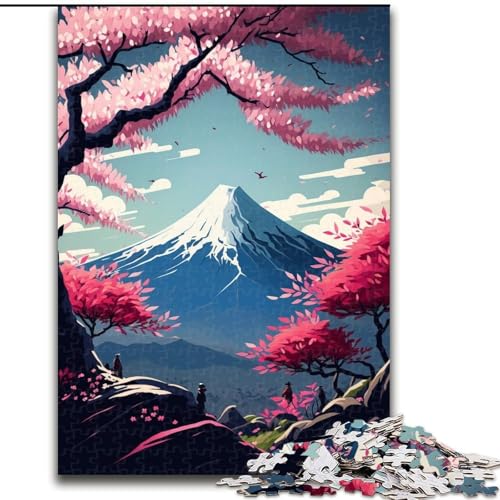 Puzzle 1000 Teile für Erwachsene, Japanisches Kirschblüten-Puzzle aus Pappe, anspruchsvolles Denkspiel für Teenager, unterhaltsames interaktives Spiel für die ganze Familie, 1000 Teile(26x38cm) von XHAXING