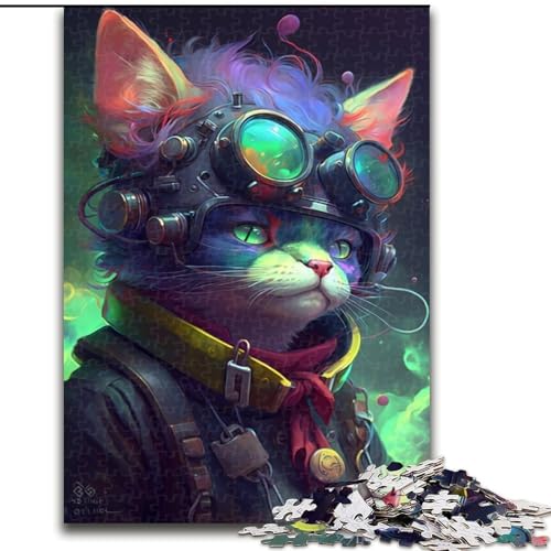 Puzzle 1000 Teile für Erwachsene, Katzenpuzzle aus Holz, anspruchsvolles Denkspiel für Teenager, perfekt als Heimdekoration oder Geschenk, 1000 Stück(50x75cm) von XHAXING