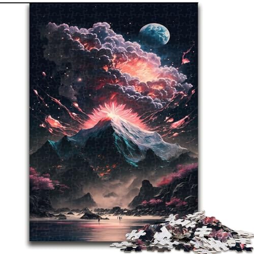 Puzzle 1000 Teile für Erwachsene, Kirschblüten-Japan-Kunst-Puzzle aus Pappe, anspruchsvolles Denkspiel für Teenager, unterhaltsames interaktives Spiel für die ganze Familie, 1000 Teile(26x38cm) von XHAXING