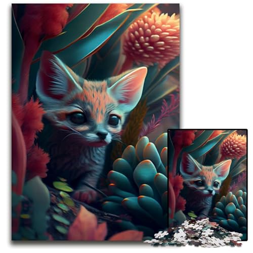 Puzzle 1000 Teile für Erwachsene, Kleine Jagd-Wildkatze, Puzzle für Erwachsene, perfekt für Familienspaß, Partyspiele, Geburtstagsparty-Geschenke, 26x38cm Puzzle 1000 Teile für Erwachsene, Kleine Jagd-Wildkatze, Puzzle für Erwachsene, perfekt für Familienspaß, Partyspiele, Geburtstagsparty-Geschenke, 26x38cm von XHAXING