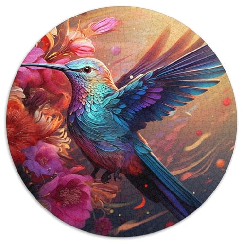 Puzzle 1000 Teile für Erwachsene, Kolibri-Kunstpuzzle für Erwachsene, pädagogisches Denkspiel, künstlerische Heim- und Bürodekoration, ab 14 Jahren (Größe 67,5 x 67,5 cm) von XHAXING