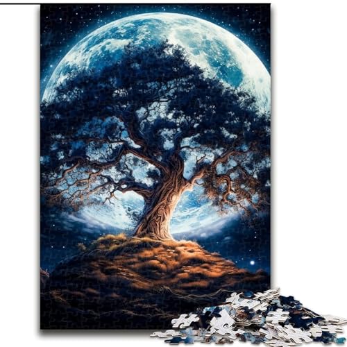 Puzzle 1000 Teile für Erwachsene, Kosmischer Lebensbaum, Puzzle aus Holz, Geburtstage, Feiertage und Heimdekoration, 1000 Teile(50x75cm) von XHAXING