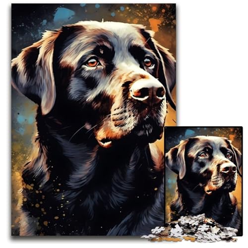 Puzzle 1000 Teile für Erwachsene, Labrador-Hund, Unmögliches Puzzle für Erwachsene, Geburtstagsgeschenkidee, Herausforderndes Denkspiel, 26x38cm Puzzle 1000 Teile für Erwachsene, Labrador-Hund, Unmögliches Puzzle für Erwachsene, Geburtstagsgeschenkidee, Herausforderndes Denkspiel, 26x38cm von XHAXING