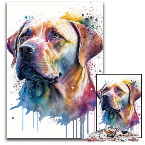 Puzzle 1000 Teile für Erwachsene, Labrador in Aquarellkunst, Unmögliches Puzzle für Erwachsene, Geburtstagsgeschenkidee, Herausforderndes Denkspiel, 50x75cm Puzzle 1000 Teile für Erwachsene, Labrador in Aquarellkunst, Unmögliches Puzzle für Erwachsene, Geburtstagsgeschenkidee, Herausforderndes Denkspiel, 50x75cm von XHAXING