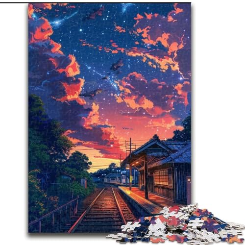 Puzzle 1000 Teile für Erwachsene, Landschaftspuzzle im japanischen Stil aus Holz, anspruchsvolles Denkspiel für Teenager, perfekt als Heimdekoration oder Geschenk, 1000 Stück(50x75cm) von XHAXING