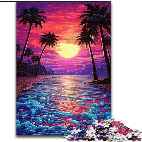 Puzzle 1000 Teile für Erwachsene, Landschaftspuzzle mit wunderschönen Stränden, aus Pappe, Weihnachten, Halloween, Ostern, Neujahr, 1000 Teile(26x38cm) von XHAXING