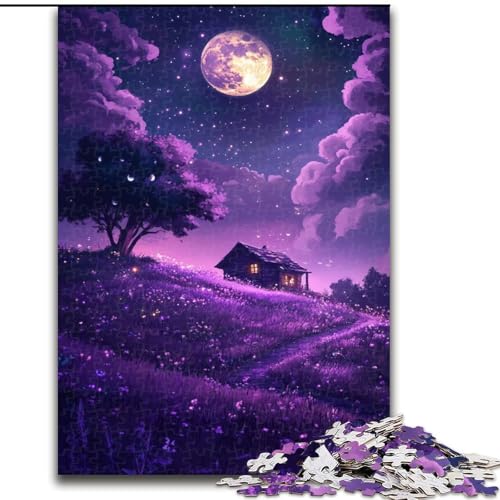 Puzzle 1000 Teile für Erwachsene, Lavendel-Puzzle aus Holz, anspruchsvolles Denkspiel für Teenager, perfekt als Heimdekoration oder Geschenk, 1000 Stück(50x75cm) von XHAXING
