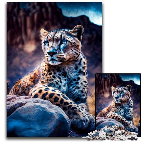 Puzzle 1000 Teile für Erwachsene, Leopard, Unmögliches Puzzle für Erwachsene, Geburtstagsgeschenkidee, Herausforderndes Denkspiel, 50x75cm Puzzle 1000 Teile für Erwachsene, Leopard, Unmögliches Puzzle für Erwachsene, Geburtstagsgeschenkidee, Herausforderndes Denkspiel, 50x75cm von XHAXING