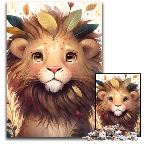 Puzzle 1000 Teile für Erwachsene, Löwen-Aquarell-Puzzles für Erwachsene, Denkspiel für Teenager, 26 x 38 cm Puzzle 1000 Teile für Erwachsene, Löwen-Aquarell-Puzzles für Erwachsene, Denkspiel für Teenager, 26 x 38 cm von XHAXING