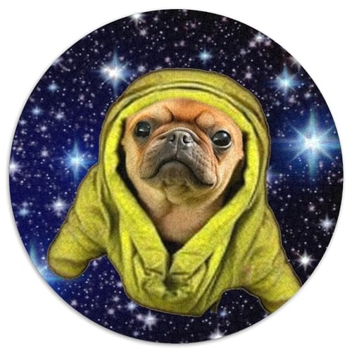 Puzzle 1000 Teile für Erwachsene, Mops-Papierpuzzle, Denksportaufgabe, Spiel für Erwachsene, interaktive Familienaktivität (67,5 x 67,5 cm) von XHAXING