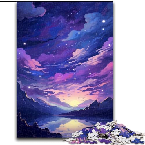 Puzzle 1000 Teile für Erwachsene, Mountain of Dreams-Puzzle aus Holz, perfekt für Halloween, Weihnachten, Geburtstagsgeschenk, 1000 Stück(50x75cm) von XHAXING