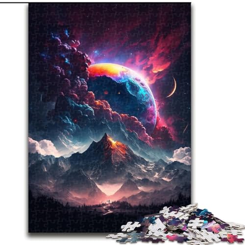 Puzzle 1000 Teile für Erwachsene, Mystisches Berggipfel-Puzzle aus Holz, anspruchsvolles Denkspiel für Teenager, perfekt als Heimdekoration oder Geschenk, 1000 Stück(50x75cm) von XHAXING