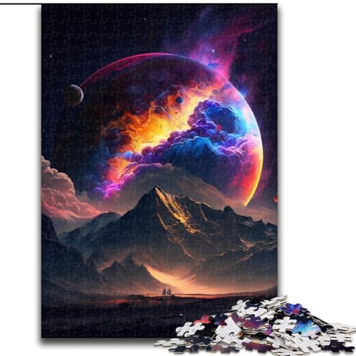 Puzzle 1000 Teile für Erwachsene, Mystisches Berggipfel-Puzzle aus Pappe, anspruchsvolles Denkspiel für Teenager, unterhaltsames interaktives Spiel für die ganze Familie, 1000 Teile(26x38cm) von XHAXING