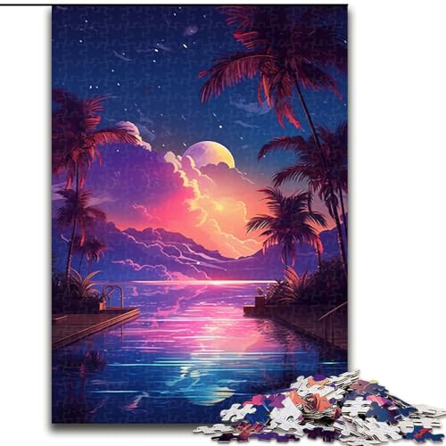 Puzzle 1000 Teile für Erwachsene, Nachtsommer-Puzzle aus Holz, Geburtstagsgeschenkidee, anspruchsvolles Denkspiel, 1000 Teile(50x75cm) von XHAXING