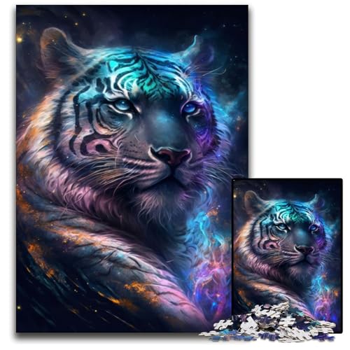 Puzzle 1000 Teile für Erwachsene, Nebula Tiger, Puzzles für Erwachsene, Denkspiel für Teenager, 50x75cm Puzzle 1000 Teile für Erwachsene, Nebula Tiger, Puzzles für Erwachsene, Denkspiel für Teenager, 50x75cm von XHAXING
