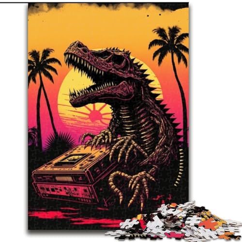 Puzzle 1000 Teile für Erwachsene, Neon-Art-Puzzle aus Pappe, anspruchsvolles Denkspiel für Teenager, unterhaltsames interaktives Spiel für die ganze Familie, 1000 Teile(26x38cm) von XHAXING